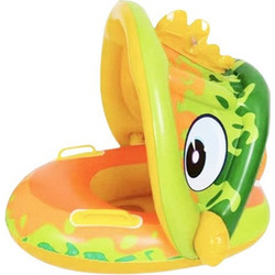 Βρεφικό Σωσίβιο Swimtrainer 65cm με Σκίαστρο Πορτοκαλί 1420-35