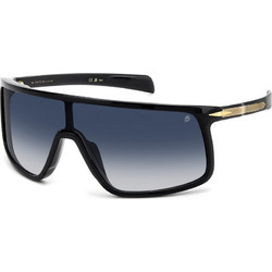 David Beckham DB99VISOR-2M208 Ανδρικά Γυαλιά Ηλίου Μάσκα Κοκάλινα Μαύρα με Μαύρο Degradee Φακό