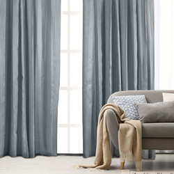 WhiteEgg Κουρτίνα Παραθύρου με Τρέσα 270x280 K0192-2 Grey Blue
