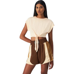 Champion Γυναικείο Αθλητικό Crop Top Nude 117887-PS196
