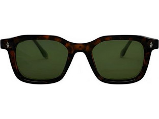 Frog Optical AS 368 Ανδρικά Γυαλιά Ηλίου Τετράγωνα Κοκάλινα Καφέ με Πράσινο Φακό