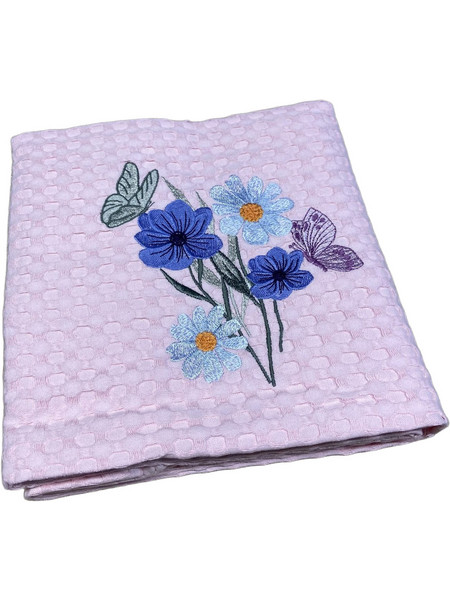 Abo Flowers Κουβέρτα Αγκαλιάς Πικέ 100x150 Ροζ