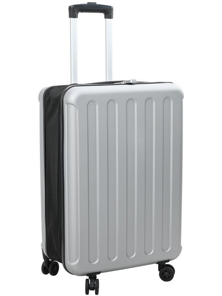 vidaXL 42006235 Βαλίτσα Μεσαία 66x43x27cm με 4 Ρόδες Ασημί