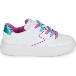 Geox Παιδικά Sneakers Λευκά Βεραμάν Φούξια J45DVA0BCQDC0653
