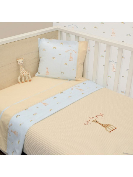 Sophie La Girafe Des 504 Κουβέρτα Αγκαλιάς Πικέ 75x95 Μπεζ