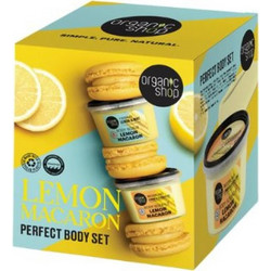 Natura Siberica Organic Shop Body Lemon Macaron Fusion Body Scrub 250ml + Souffle Lemon Macaron 250ml