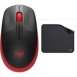 Logitech M190 Ασύρματο Ποντίκι Black Red + Studio Series
