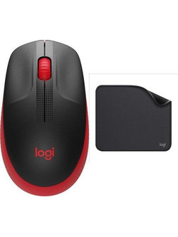 Logitech M190 Ασύρματο Ποντίκι Black Red + Studio Series