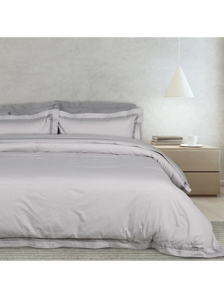 Das Home Σετ Σεντόνια King Size Βαμβακοσατέν 250x270 Executive 1698 Grey