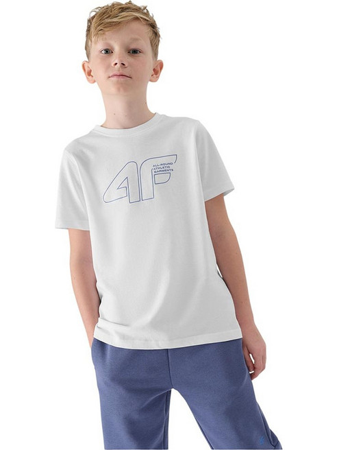 4F Παιδικό T-Shirt Κοντομάνικο Λευκό 4FJWSS25TTSHM2185-10S