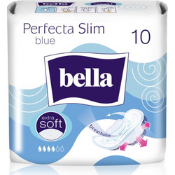 Bella Perfecta Slim Blue Extra Soft Σερβιέτες με Φτερά για Αυξημένη Ροή 4 Σταγόνες 10τμχ