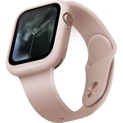 Uniq Lino Θήκη Σιλικόνης με Λουράκι για Apple Watch 4 / 5 / 6 / SE 40mm Ροζ