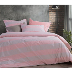 Nef-Nef Σετ Σεντόνια Υπέρδιπλα Βαμβακερά 240x270 Casual Stripe Peach