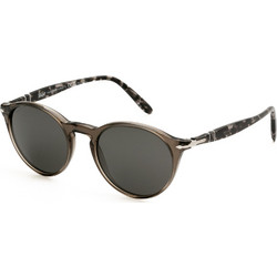 Persol PO3092SM 121948 Ανδρικά Γυαλιά Ηλίου Στρογγυλά Κοκάλινα Καφέ με Μαύρο Φακό