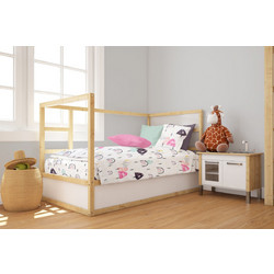 Dimcol Rainbow 575 Βρεφικό Πάπλωμα Κούνιας 160x120cm Λευκό Ροζ