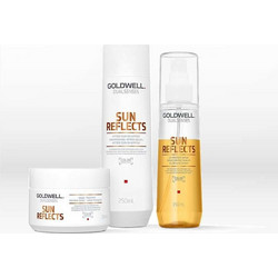 Goldwell Dualsenses Sun Reflects Σετ Περιποίησης Μαλλιών Spray 150ml + Μάσκα 200ml + Σαμπουάν 250ml