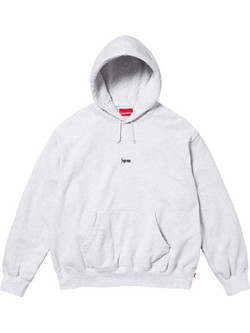 Supreme Micro Logo Ανδρικό Φούτερ με Κουκούλα & Τσέπες Γκρι FW24SW63