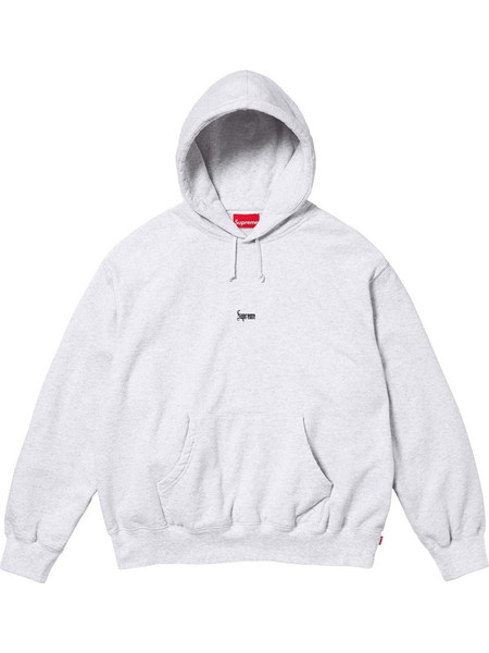 Supreme Micro Logo Ανδρικό Φούτερ με Κουκούλα & Τσέπες Γκρι FW24SW63