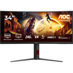 AOC CU34G4Z Ultrawide VA HDR Curved Gaming Monitor 34" 3440x1440 QHD 240Hz 1ms