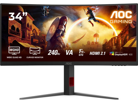 AOC CU34G4Z Ultrawide VA HDR Curved Gaming Monitor 34" 3440x1440 QHD 240Hz 1ms