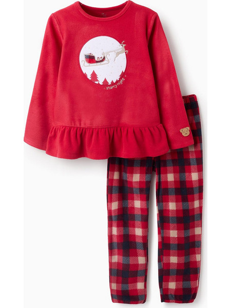 Zippy Παιδική Πιτζάμα Fleece Χειμωνιάτικη Κόκκινη 31067243040