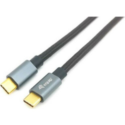 Equip Braided USB-C to USB-C 1m Black 128354