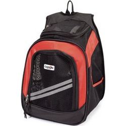 Camon Pet Pocket Σακίδιο Πλάτης Μεταφοράς Σκύλου έως 5kg Μαύρο Κόκκινο 36x24x50cm
