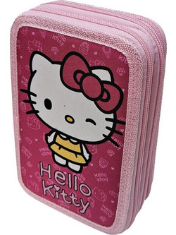 Hello Kitty My Style Κασετίνα με 3 Θήκες Ροζ 8436615538584