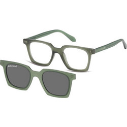 Sunoptic TRC-27E Ανδρικός Σκελετός Γυαλιών Οράσεως με Clip-On Κοκάλινος Πράσινος