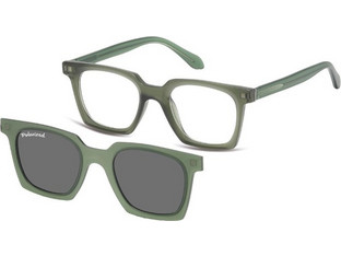 Sunoptic TRC-27E Ανδρικός Σκελετός Γυαλιών Οράσεως με Clip-On Κοκάλινος Πράσινος