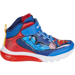 Geox Ciberdron Παιδικά Sneakers Μποτάκια Royal Blue Κόκκινα J56LBF0BC14C0200