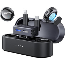 Boya Boyalink 3 TRS with RX & 2x TX & Charging Case Black Σετ 2 Μικρόφωνα Πέτου USB-C / Lightning / 3.5mm