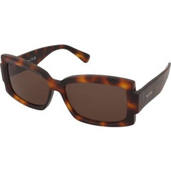 Max Mara MM0140 52E Ανδρικά Γυαλιά Ηλίου Ορθογώνια Κοκάλινα Ταρταρούγα με Καφέ Φακό