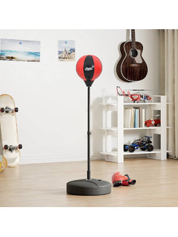 4016325 Σάκος Μποξ Δαπέδου 122cm Μαύρος Κόκκινος