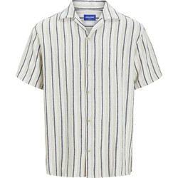 Jack & Jones Ανδρικό Πουκάμισο Βαμβακερό Ριγέ Κοντομάνικο Κανονική Γραμμή 12278444