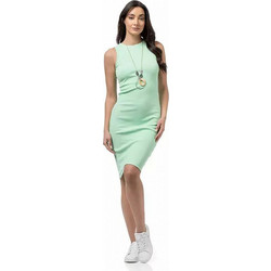 Bodymove Midi Καλοκαιρινό Καθημερινό Φόρεμα Πράσινο Mint 1344