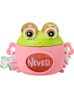 Frog Παιδικό Παγούρι Πλαστικό με Καλαμάκι Ροζ 600ml