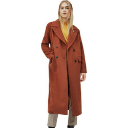 Pepe Jeans Mara Γυναικείο Παλτό Μάλλινο Μακρύ Rusted PL401869-859