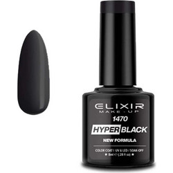 Elixir 1470 Hyper Black Ημιμόνιμο Βερνίκι Νυχιών 8ml