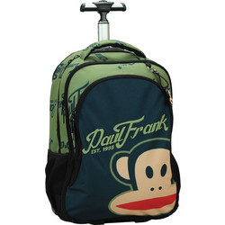 Back Me UP Paul Frank Vintage Σχολική Τσάντα Τρόλεϊ Δημοτικού Πράσινη 376-03074