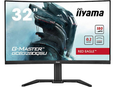 iiyama G-Master GCB3280QSU-B2 VA HDR Curved Gaming Monitor 32" 2560x1440 QHD 180Hz 0.2ms