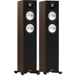 Monitor Audio Bronze 300 7G Ζεύγος Ηχείων Hi-Fi Δαπέδου 150W 2.5 Δρόμων Walnut