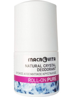 Macrovita Pure Φυσικό Γυναικείο Αποσμητικό Roll On Κρύσταλλος Χωρίς Αλουμίνιο 50ml