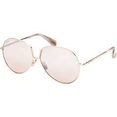 Max Mara MM0081 Γυναικεία Γυαλιά Ηλίου Aviator Μεταλλικά Χρυσά με Ροζ Φακό