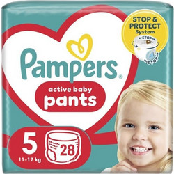Pampers Active Baby Pants Πάνες Βρακάκι No5 11-17kg 28τμχ