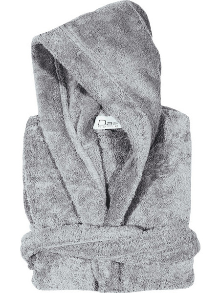 Das Home Casual 1467 Παιδικό Μπουρνούζι με Κουκούλα 430gr/m² Γκρι