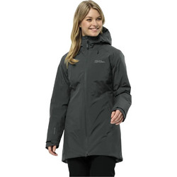 Jack Wolfskin Heidelstein Γυναικείο Μπουφάν Χειμωνιάτικο Softshell Μακρύ Ανθρακί 1115681-4136