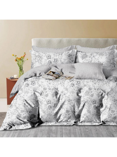 Rythmos Σετ Πάπλωμα Υπέρδιπλο 220x240 Olie White Grey