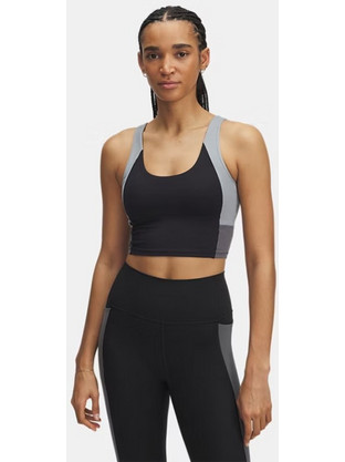 Under Armour Meridian Colorblock Tank Αθλητικό Μπουστάκι με Μέτρια Στήριξη & Αφαιρούμενη Ενίσχυση Μαύρο 6004001-002