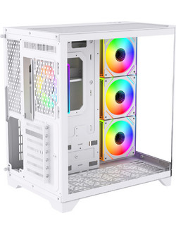Monarch Pandora White Gaming Midi Tower Κουτί Υπολογιστή RGB με Πλαϊνό Παράθυρο